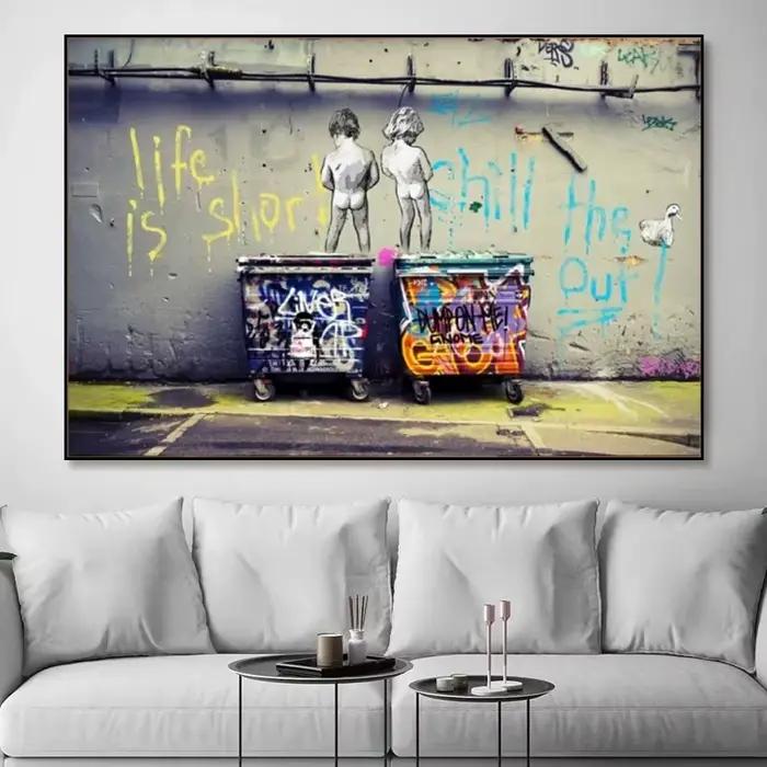 Banksy Art Street Graffiti mur Art toile peintures affiches modernes et impressions sur le mur pour salon décor Cuadros