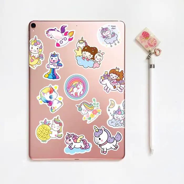 Autocollants licorne de dessin animé mignon