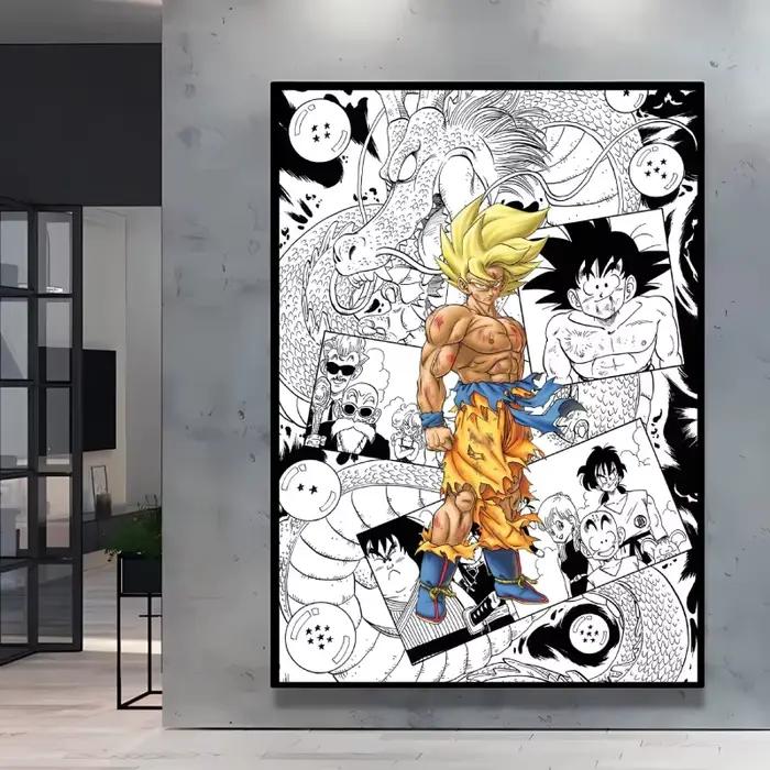 Peinture sur toile de personnages d'anime Dragon Ball
