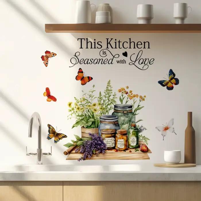 Autocollants muraux avec citations de cuisine