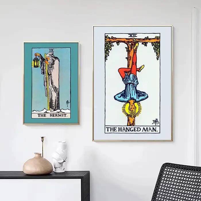Toile d'art murale de carte de tarot Witchy The Hang