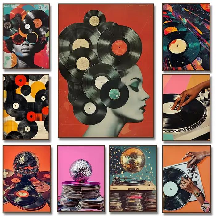 Affiche de boule Disco en vinyle
