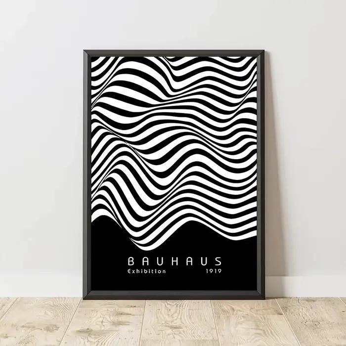 Affiche d'art BAUHAUS, peinture sur toile à motifs géométriques