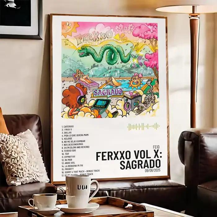 F-feid Album affiche autocollants HD peinture auto-adhésive Art pour chambre salon décor à la maison moderne Stickers muraux cadeau