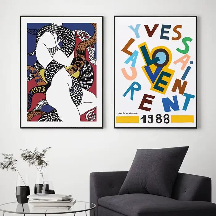 Affiche de Mode Vintage de Marque de Luxe Française