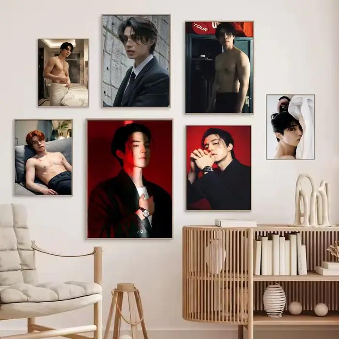 Affiche murale avec image d'acteur L-Lee D-Dong W-Wook