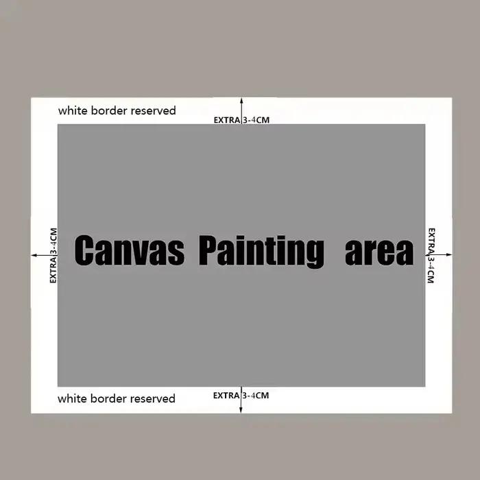 Affiche sur toile abstraite sans cadre avec des personnes qui marchent - Décoration murale figurative moderne - Peinture contemporaine du mouvement humain