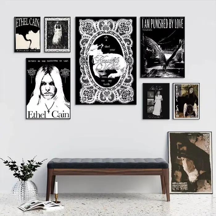 Affiche de chanteur classique e-ethel, musique c-cain, imprimés et affiches de bonne qualité, décor Vintage pour chambre, Bar, café, décoration de maison
