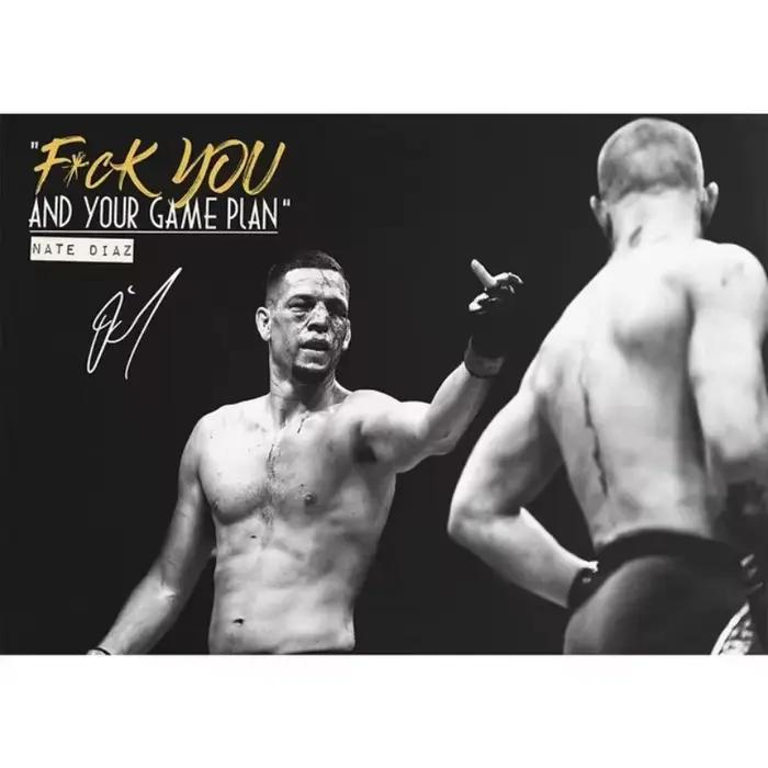 Affiche murale en toile HD avec image de la star de la boxe Nate Diaz