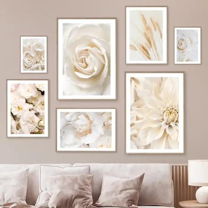 Affiches de peinture florale pour salon
