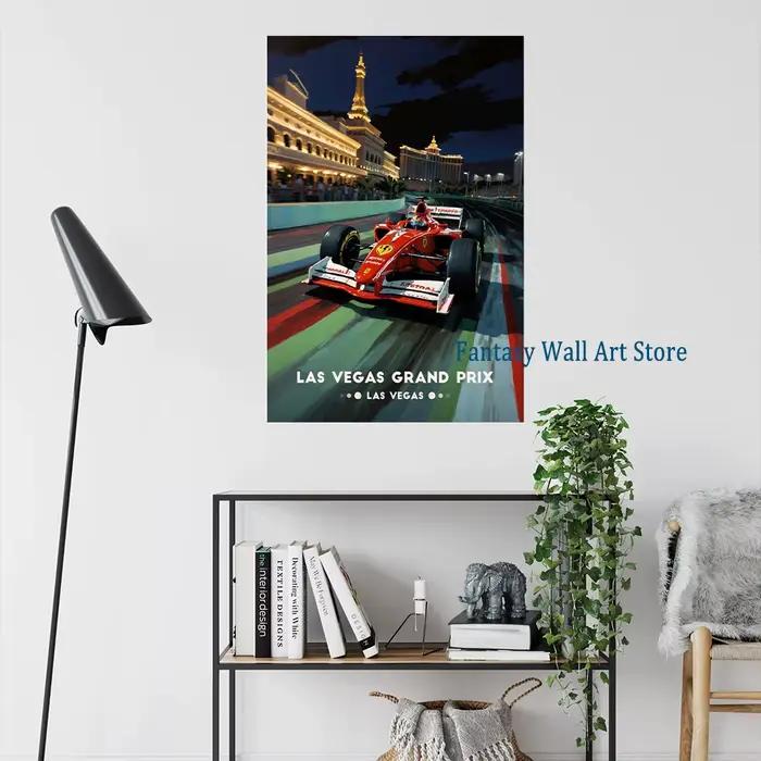 Affiche emblématique du Grand Prix de course de formule 1