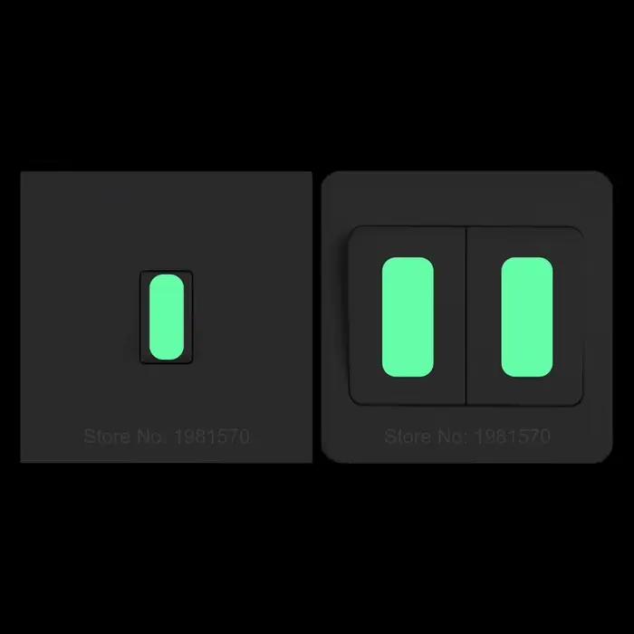Étiquette de bouton de commutation rectangulaire