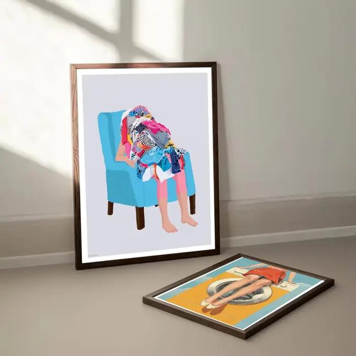Affiche d'art pour le jour du linge