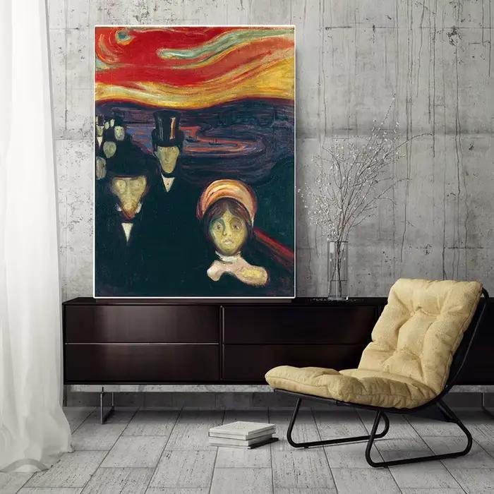 Toile d'artiste d'anxiété Edvard Munch