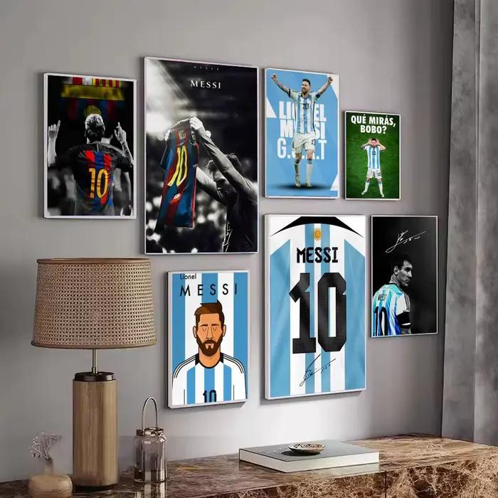 Affiche décorative murale de joueur de football légendaire M-Messi