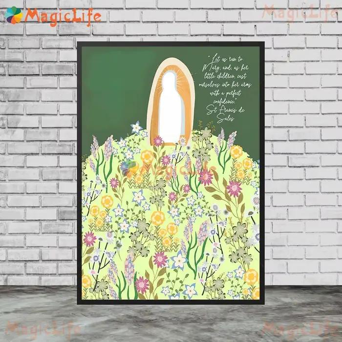 Affiche murale de notre-dame de Fatima catholique
