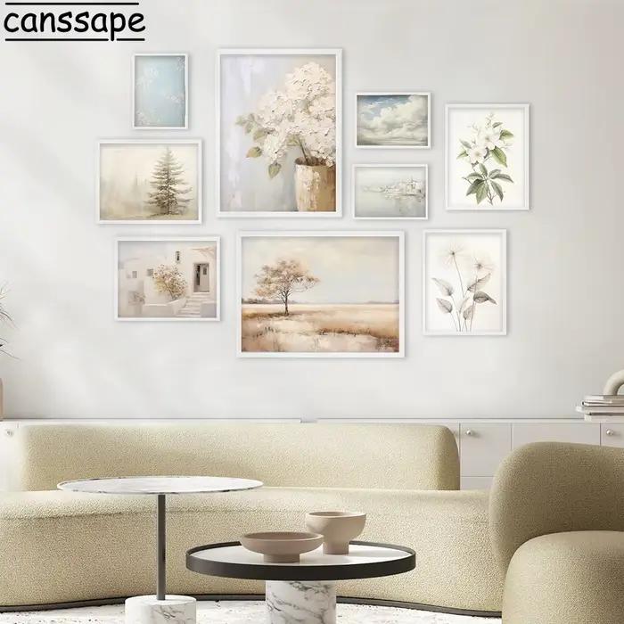 Peinture à l'huile de fleur blanche pour la décoration de salon