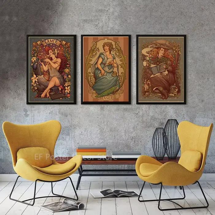 Affiches Vintage pour fille et femme