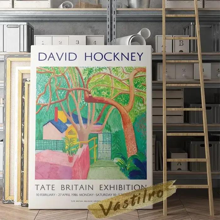 Exposition de David Hockney: peintures sur toile