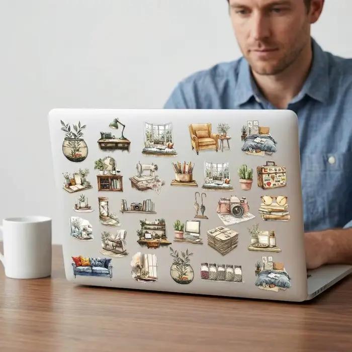 50 autocollants Life Stickers