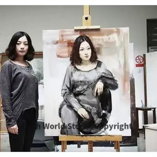 Peinture à l'huile de Portrait d'artiste TOP ART
