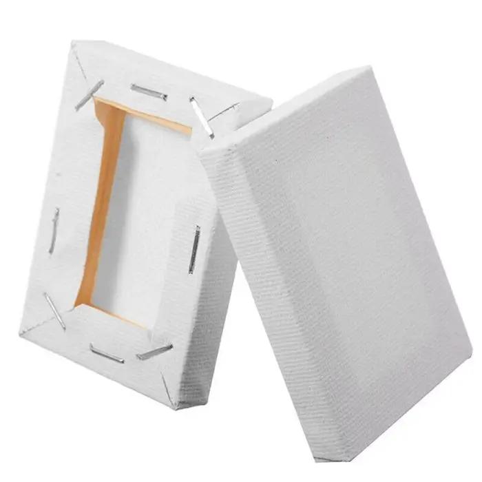 Petit cadre en bois blanc pour toile d'artiste