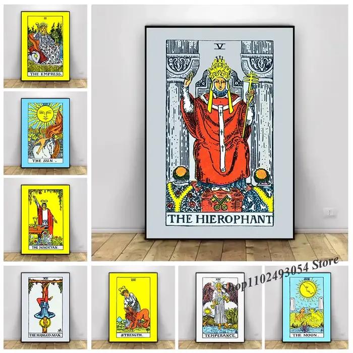 Toile d'art murale de carte de tarot Witchy The Hang