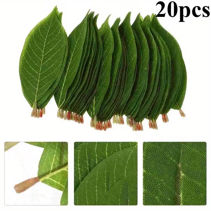 Ensemble de 20 feuilles de magnolia artificielles conçues pour les arrangements floraux