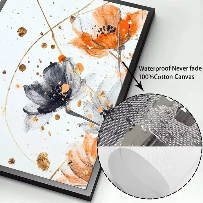 Affiche d'art aquarelle belle fleur nature morte