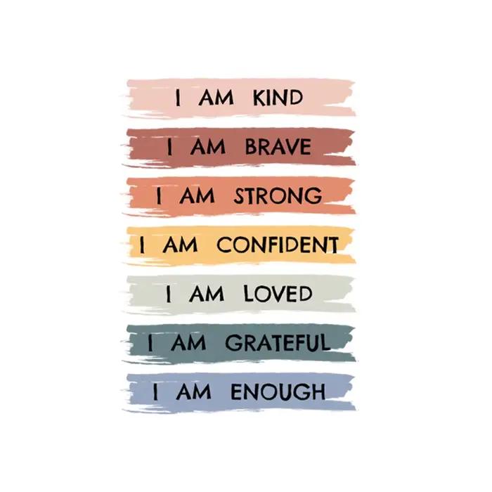 Autocollant d'affirmations "Je suis gentil