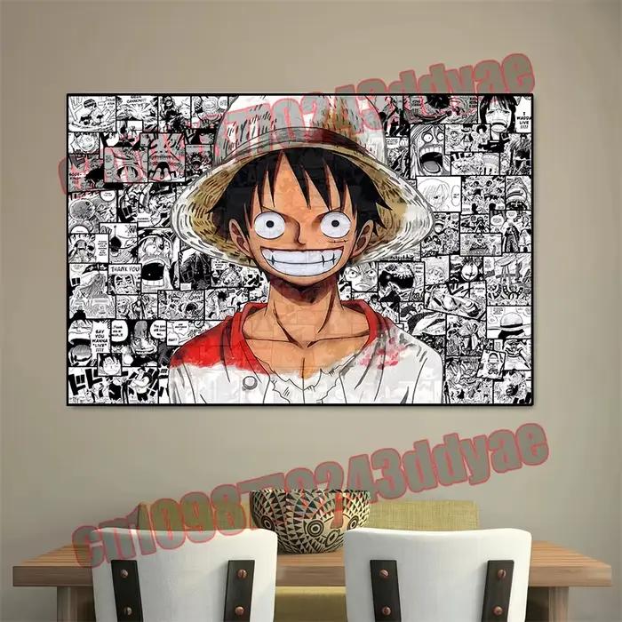 Affiche familiale moderne une pièce imprimée Luffy Zoro