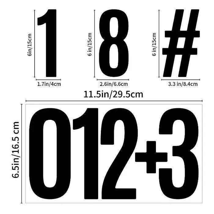 Autocollants lettres et chiffres de 15 cm (6 pouces) – Grandes