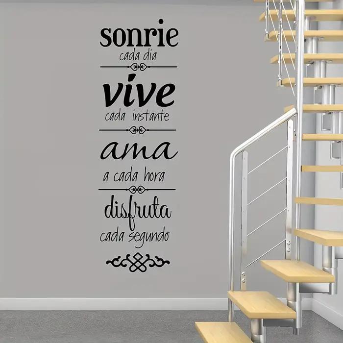 Autocollant mural imperméable avec citations espagnoles