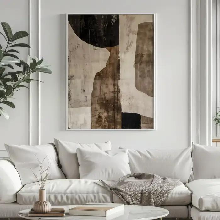 Affiche sur toile abstraite Wabi Sabi japonaise