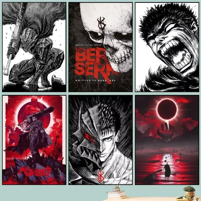 Berserk japonais Anime affiche bricolage Vintage film