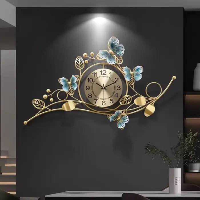 Horloge murale Design moderne Vintage or élégant Simple