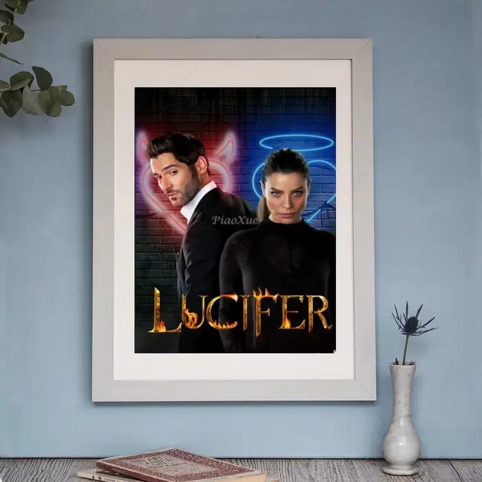 Lucifer série TV classique 5D bricolage diamant peinture affiche Stickers muraux salon décor photo