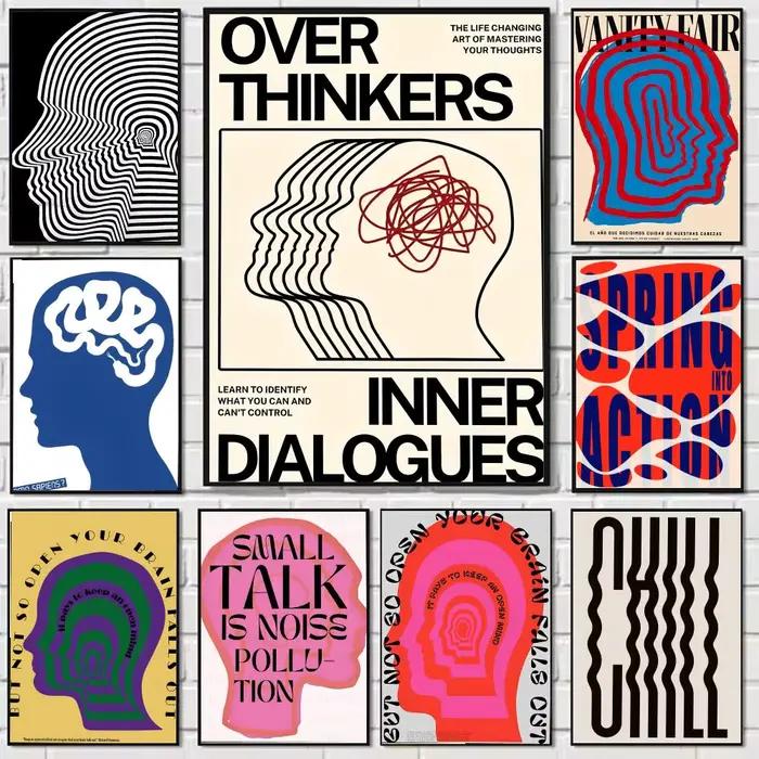 Affiche abstraite moderne Open Your Mind
