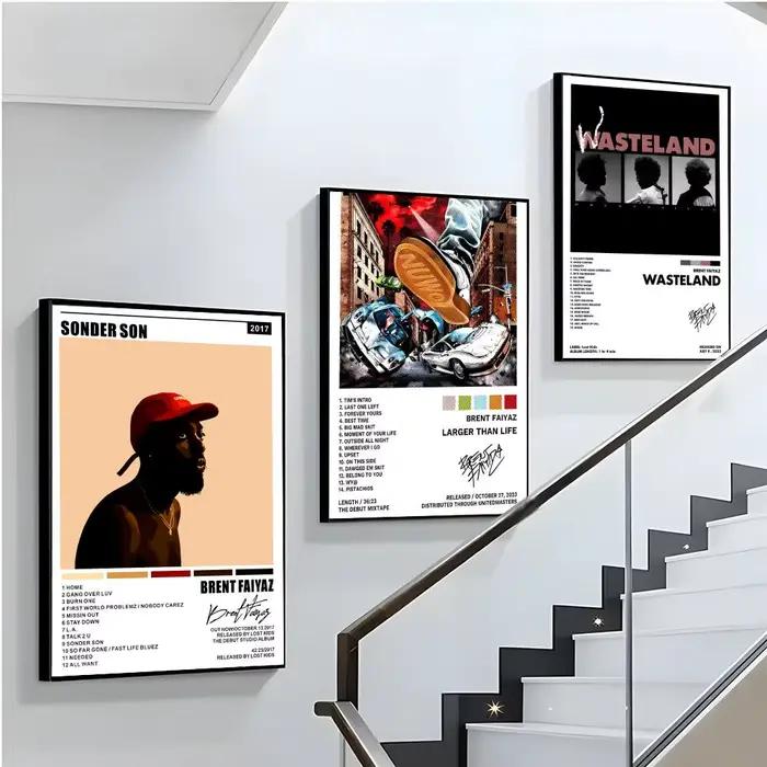 B-Brent F-Faiyaz Affiche HD autocollante