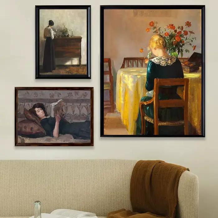 Peinture à l'huile Antique sur toile pour femme