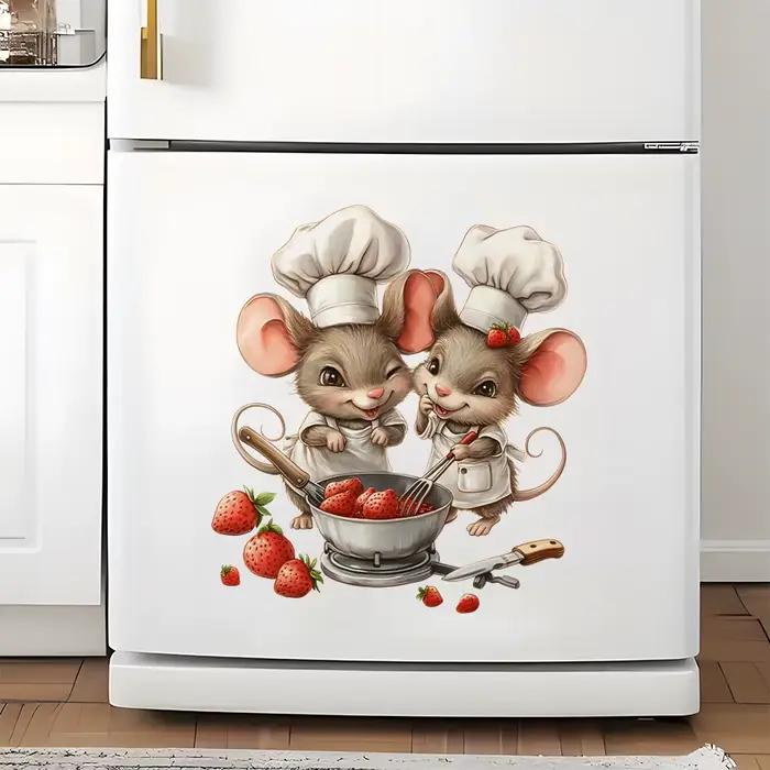 Autocollant mural de Chef de souris de dessin animé