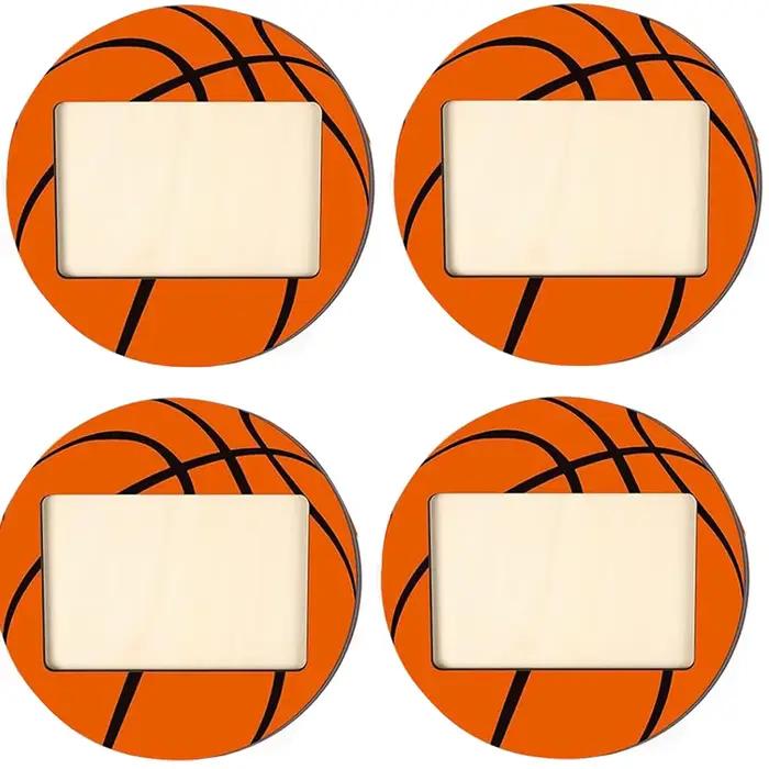 Lot de 1/2/3/4 cadres photo en bois sur le thème du basketball