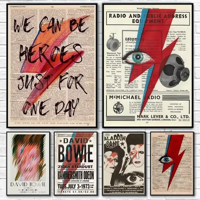 D-DaVid-rock-B-BoWieS Art mural esthétique