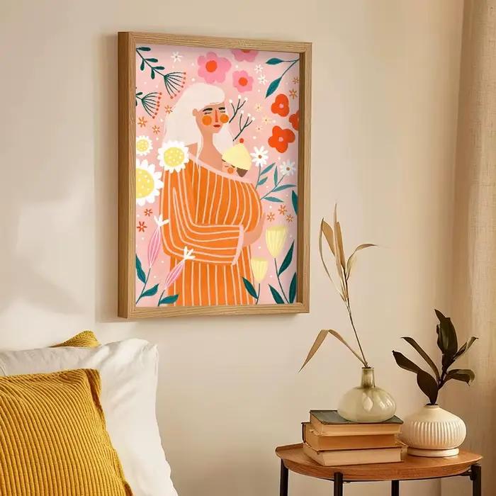 Affiche moderne mère et enfant