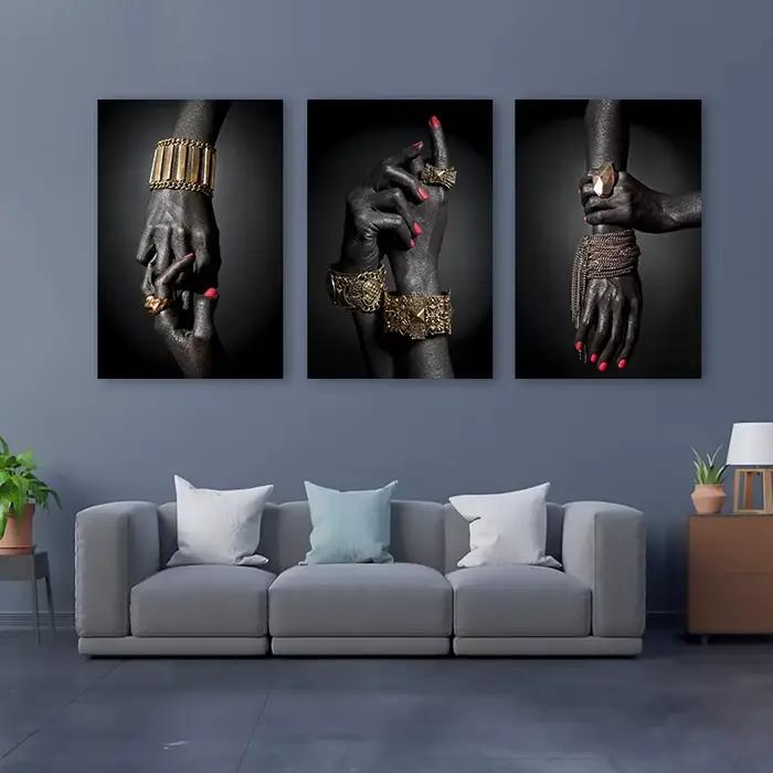Affiche de peinture sur toile d'art africain