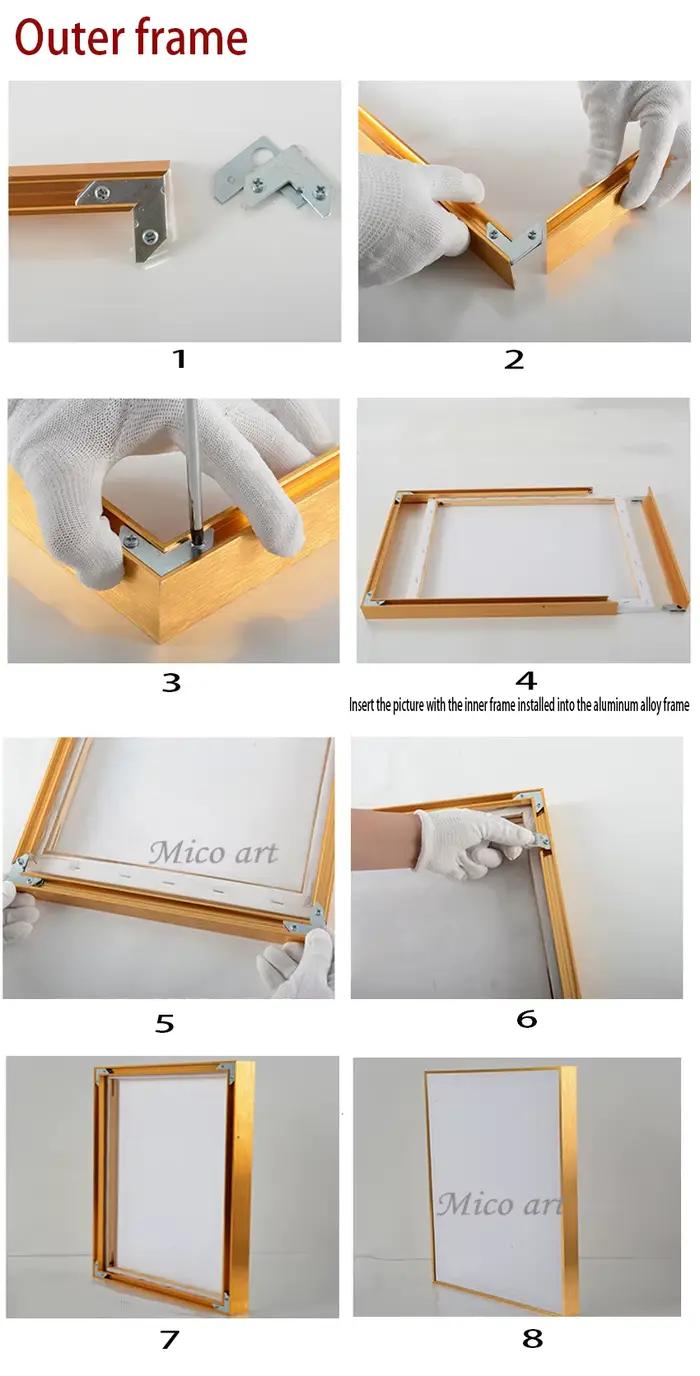 Cadre flottant en toile en métal pour bricolage