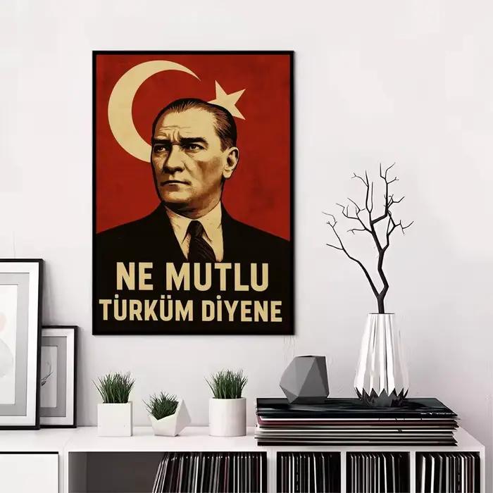 M-Mustafa Kemal Atatürk affiche HD impression toile personnalisée murale Art
