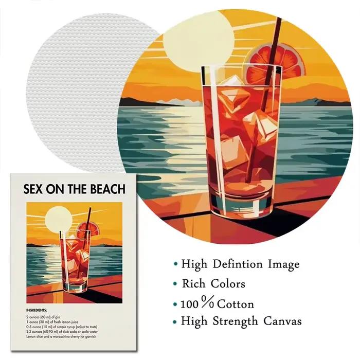 Affiche murale rétro française : Cocktails