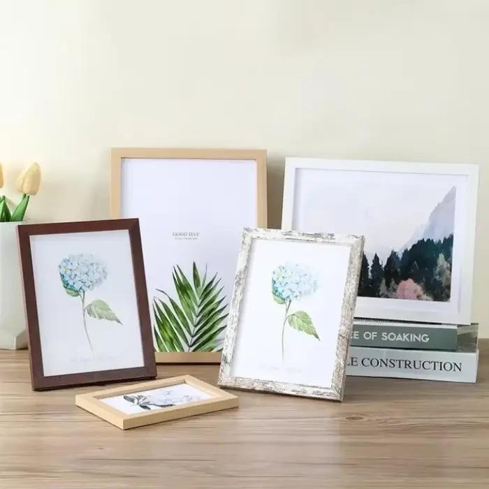 Cadre photo en bois pour accrocher au mur 10x15 15x20 20x25cm