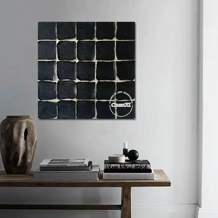 Peinture à l'huile abstraite faite à la main sans cadre